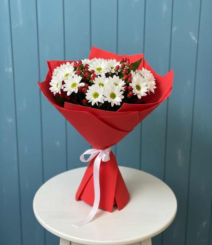 Букет цветов из: Хризантемы в Дубовской