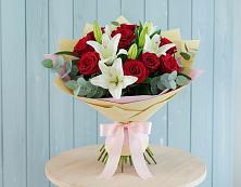 Букет цветов из:  Лилии и Розы #REPLACE_PRED# Дубовской