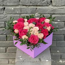 Цветочная композиция из Розы в коробке в Дубовской