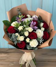 Букет цветов из:  Розы и Альстромерии в Дубовской