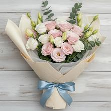 Букет цветов из:  Лизиантусы в Дубовской