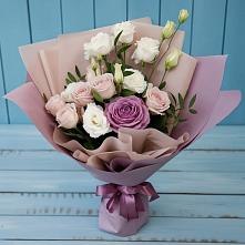 Букет цветов из:  Розы и Лизиантусы #REPLACE_PRED# Дубовской
