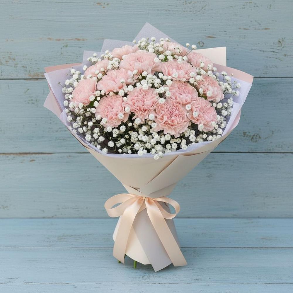 Букет цветов из: Гвоздики в Дубовской