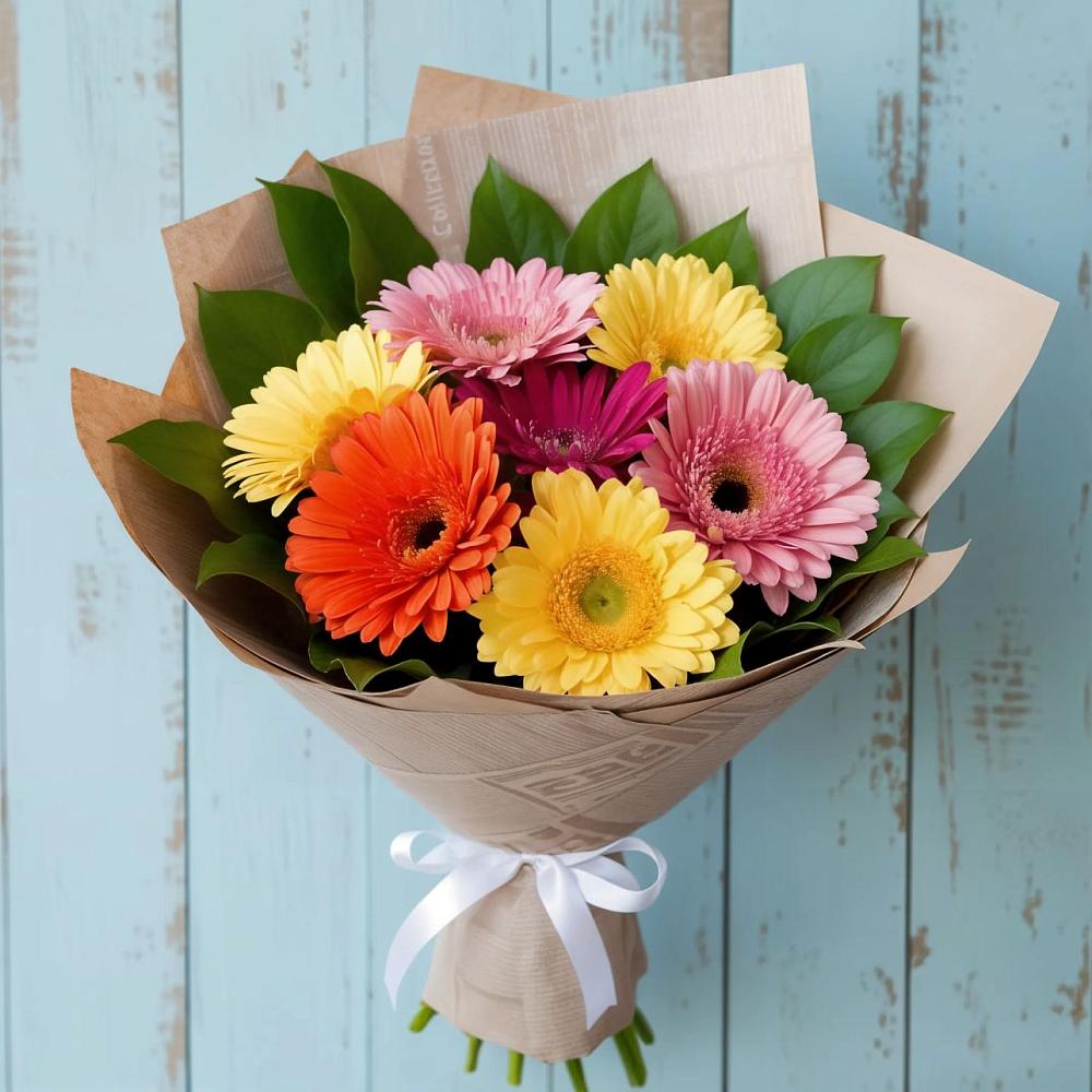 Букет цветов из: Герберы в Дубовской