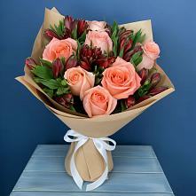 Букет цветов из:  Розы и Альстромерии #REPLACE_PRED# Дубовской