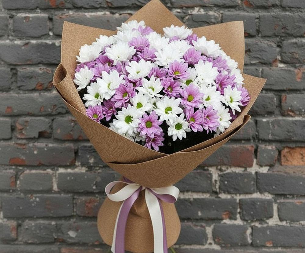 Букет цветов из: Хризантемы в Дубовской