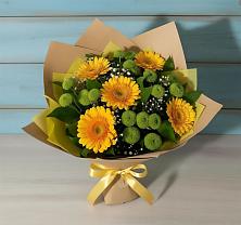 Букет цветов из:  Герберы и Хризантемы #REPLACE_PRED# Дубовской