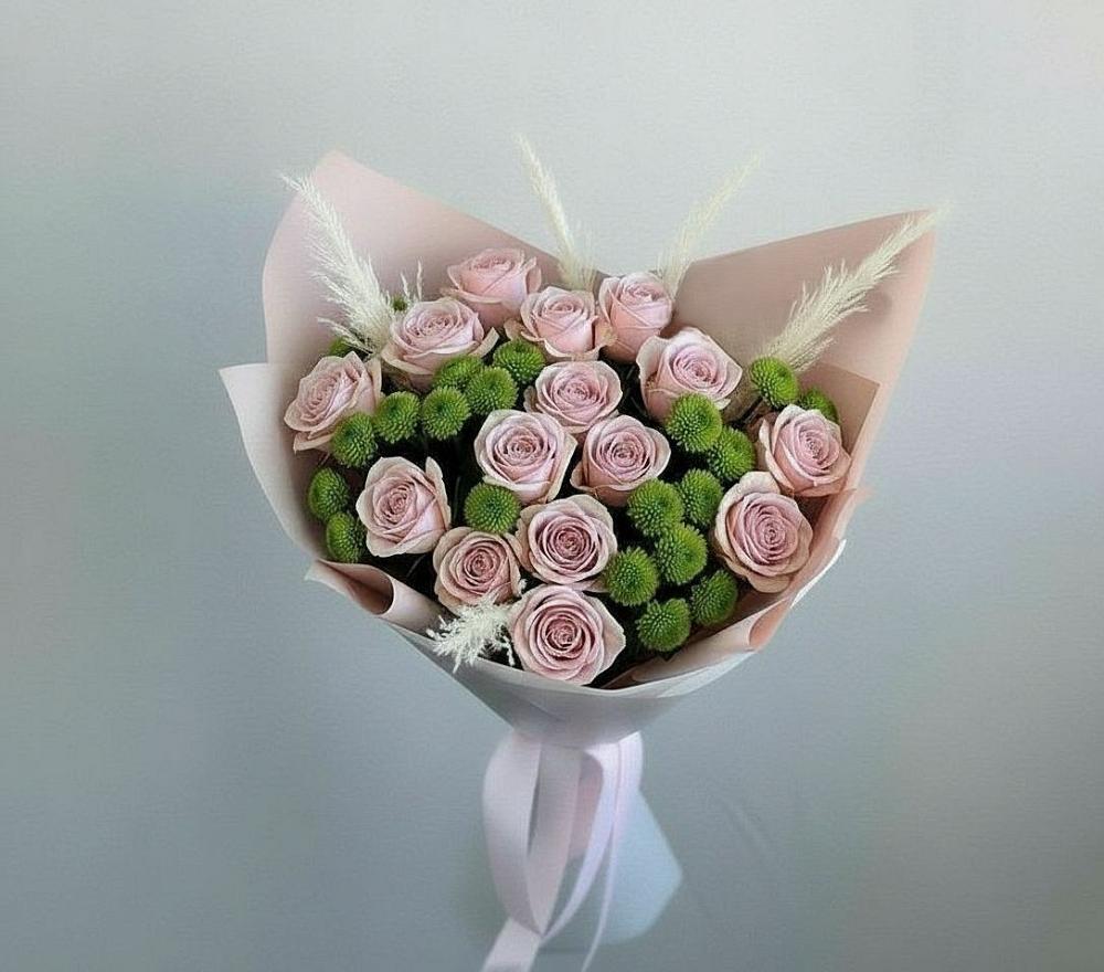 Букет цветов из: Розы и Хризантемы в Дубовской