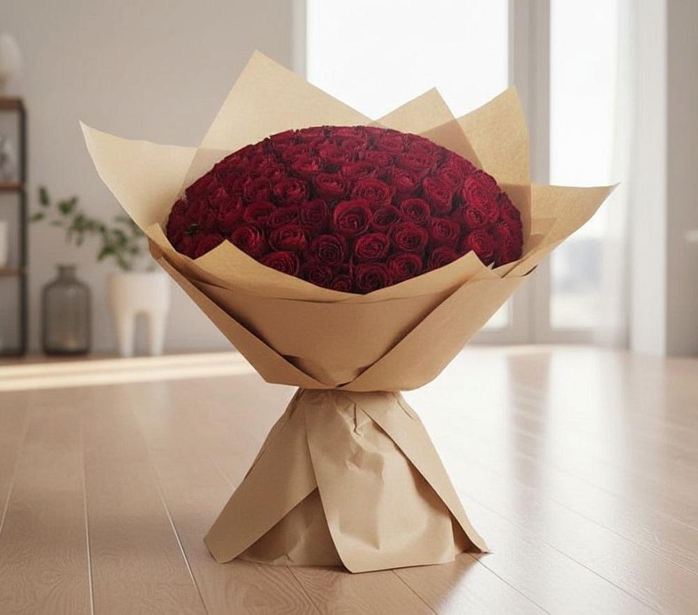 Букет 101 Красная роза в Дубовской