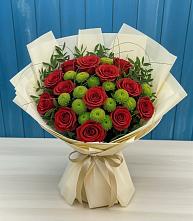 Букет цветов из:  Розы и Хризантемы в Дубовской