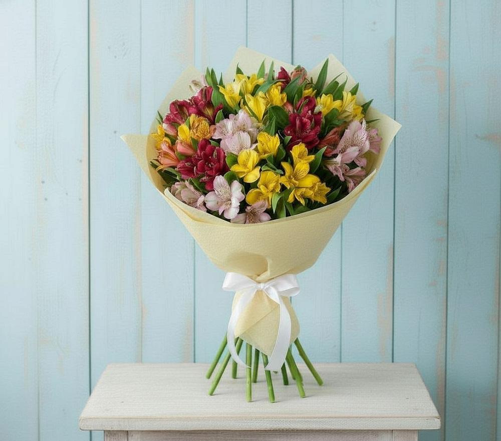 Букет цветов из: Альстромерии в Дубовской