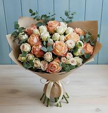 Букет цветов из:  Альстромерии и Розы в Дубовской